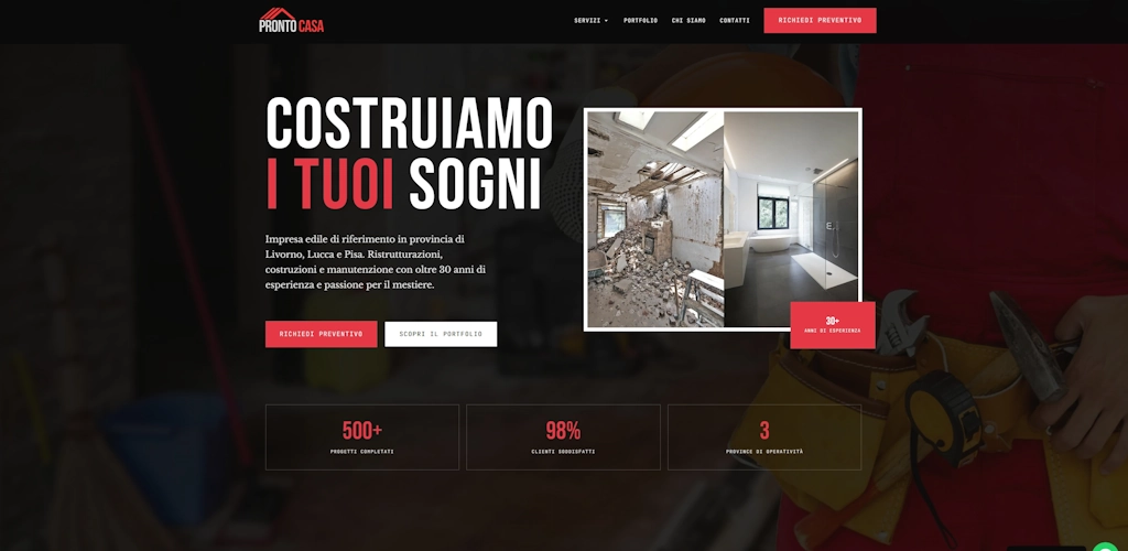 Pronto Intervento Casa construction website