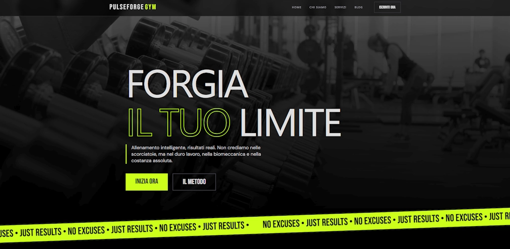 PulseForge Gym fitness website